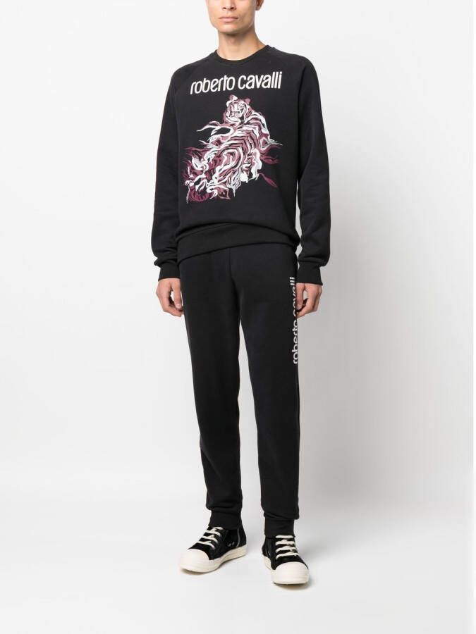 Roberto Cavalli Trainingsbroek met logoprint Zwart