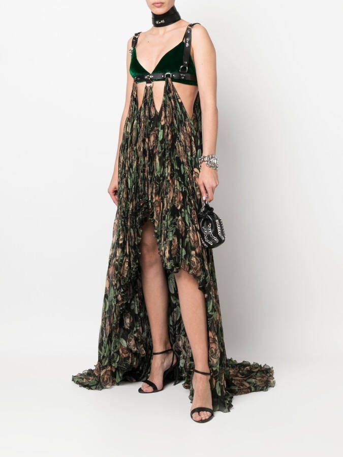 Roberto Cavalli Maxi-jurk met patroon Beige