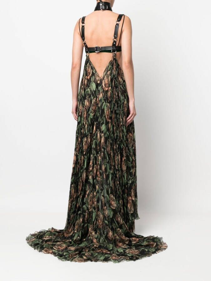 Roberto Cavalli Maxi-jurk met patroon Beige