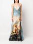 Roberto Cavalli Maxi-jurk met print Blauw - Thumbnail 2