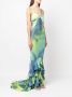 Roberto Cavalli Maxi-jurk met tie-dye print Groen - Thumbnail 3