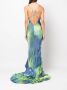 Roberto Cavalli Maxi-jurk met tie-dye print Groen - Thumbnail 4