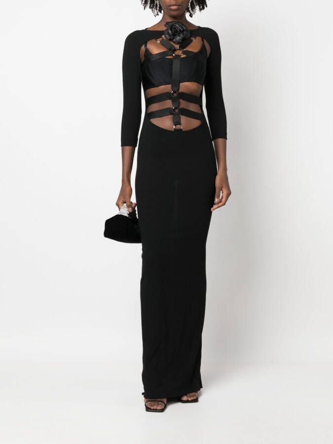 Roberto Cavalli Maxi-jurk met uitgesneden detail Zwart