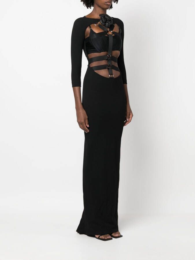 Roberto Cavalli Maxi-jurk met uitgesneden detail Zwart