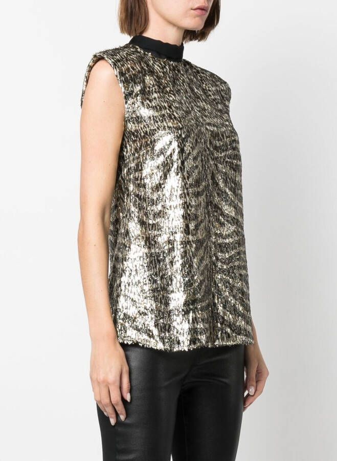 Roberto Cavalli Metallic blouse Beige