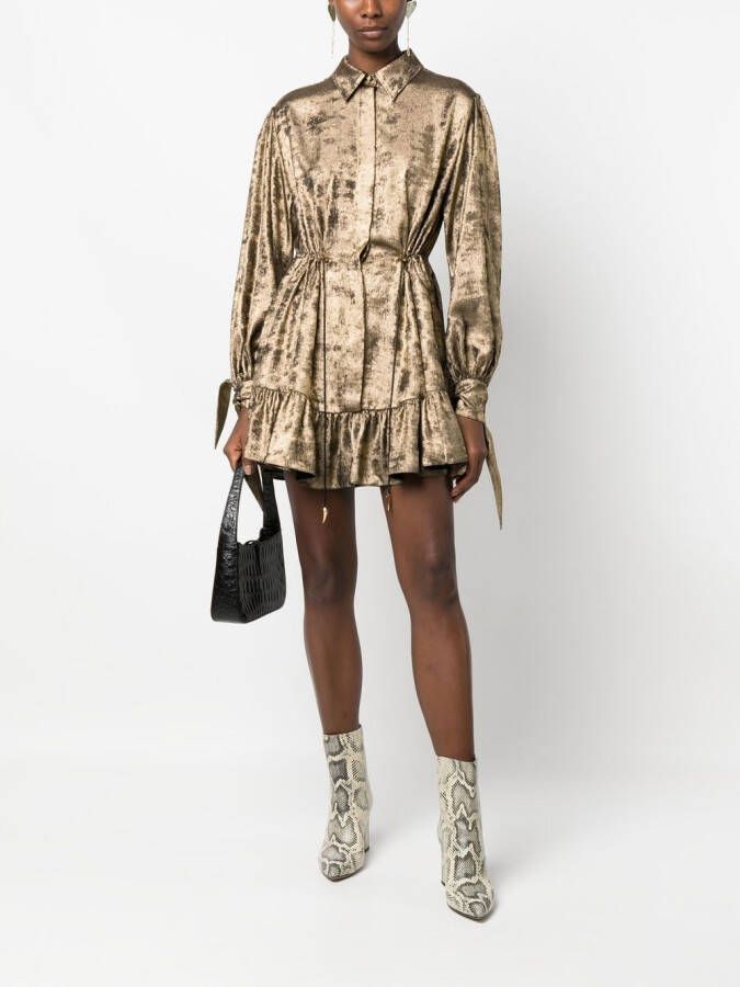 Roberto Cavalli Blousejurk met metallic-effect Goud