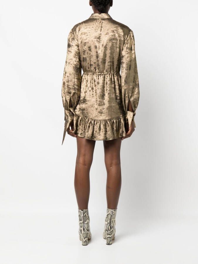 Roberto Cavalli Blousejurk met metallic-effect Goud