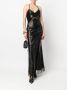 Roberto Cavalli Midi-jurk met afwerking van kant Zwart - Thumbnail 2