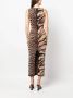 Roberto Cavalli Midi-jurk met dierenprint Roze - Thumbnail 3