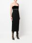 Roberto Cavalli Midi-jurk met gespdetail Zwart - Thumbnail 3