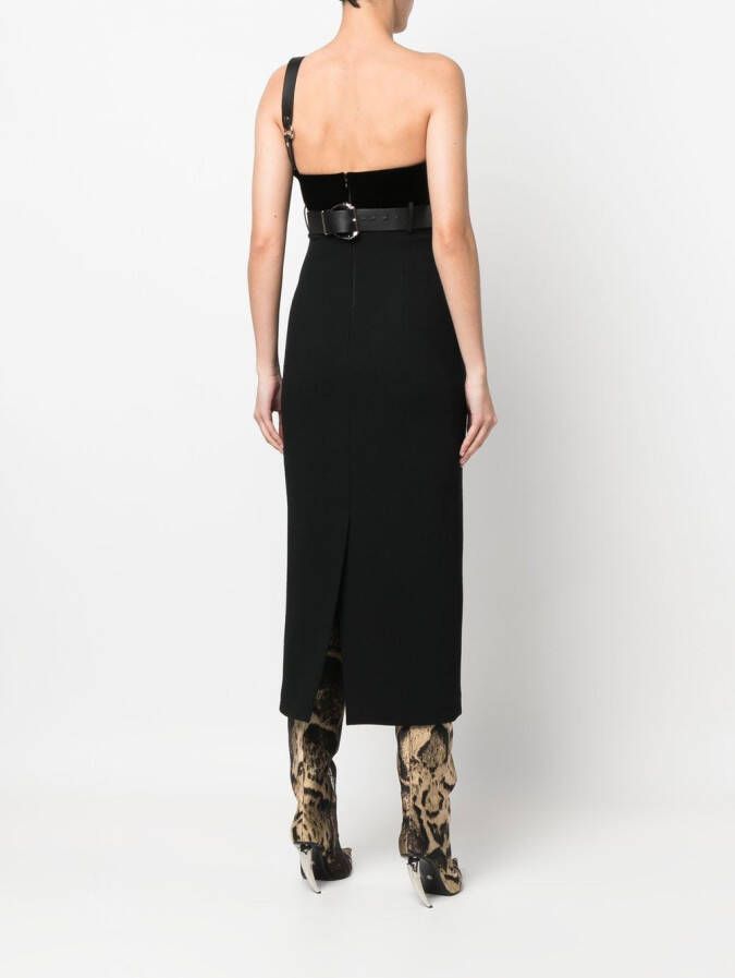 Roberto Cavalli Midi-jurk met gespdetail Zwart