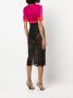 Roberto Cavalli Midi-jurk met korte mouwen Roze - Thumbnail 4