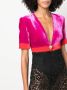 Roberto Cavalli Midi-jurk met korte mouwen Roze - Thumbnail 5