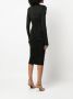 Roberto Cavalli Midi-jurk met plakkaat Zwart - Thumbnail 4