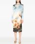 Roberto Cavalli Midi-jurk met print Blauw - Thumbnail 1