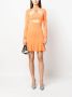 Roberto Cavalli Mini-jurk met ruches Oranje - Thumbnail 2