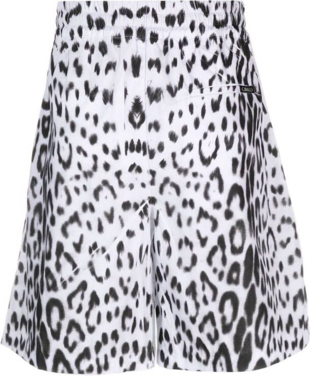 Roberto Cavalli Shorts met trekkoordtaille Wit