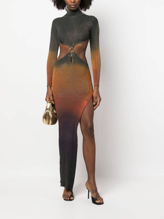 Roberto Cavalli Asymmetrische jurk Groen