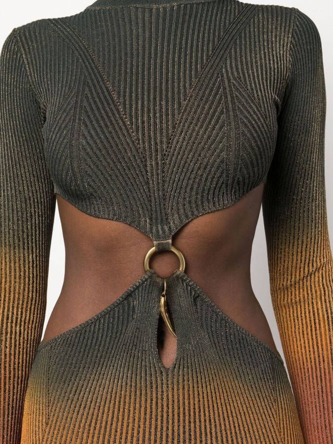 Roberto Cavalli Asymmetrische jurk Groen