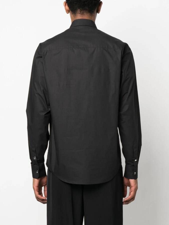 Roberto Cavalli Overhemd met geborduurd logo Zwart
