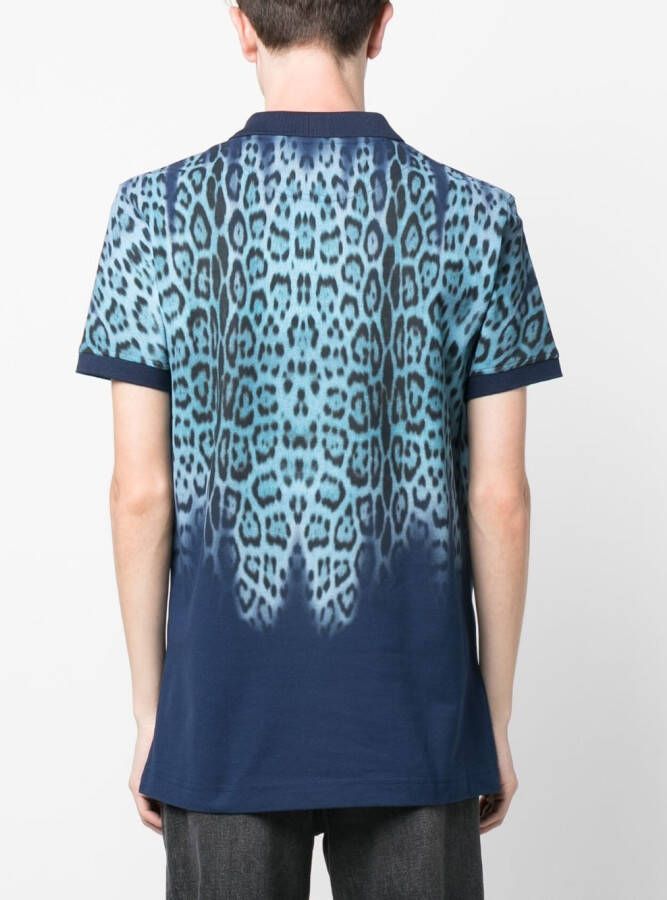 Roberto Cavalli Overhemd met luipaardprint Blauw