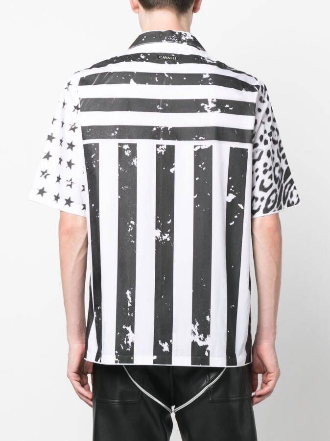 Roberto Cavalli Overhemd met print Wit
