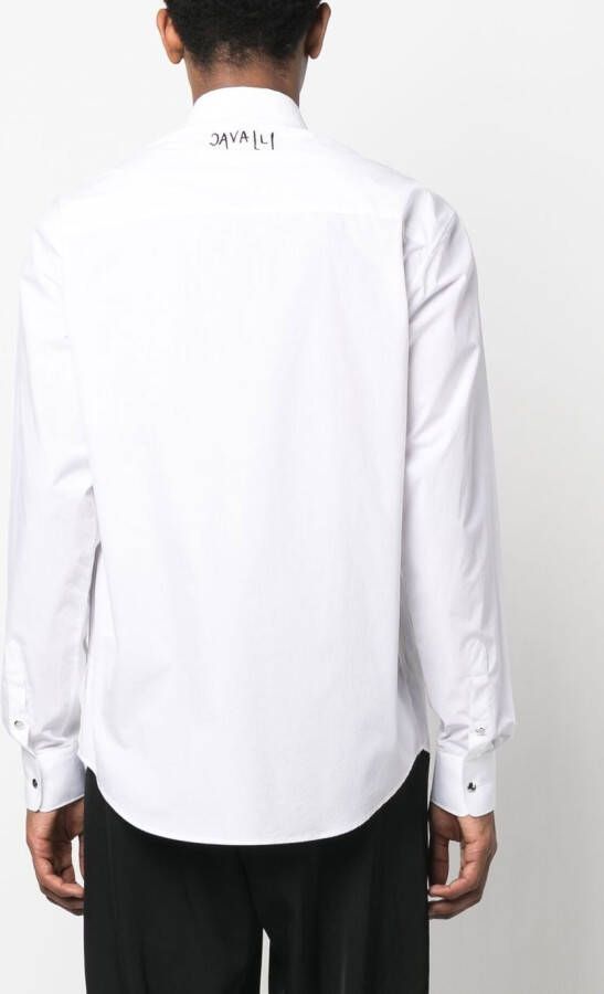 Roberto Cavalli Overhemd met print Wit