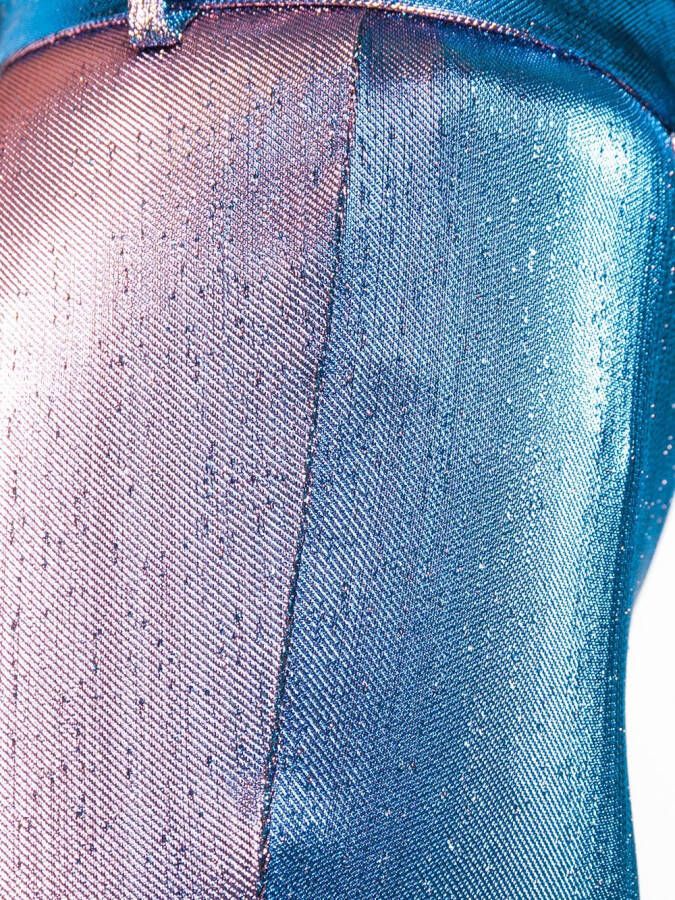 Roberto Cavalli platte broek aan de voorkant Blauw