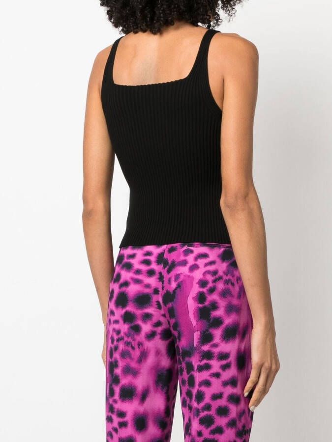 Roberto Cavalli Ribgebreide tanktop Zwart