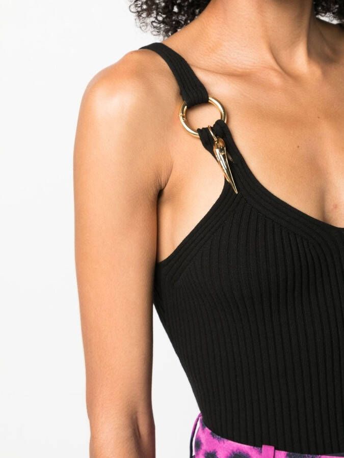 Roberto Cavalli Ribgebreide tanktop Zwart