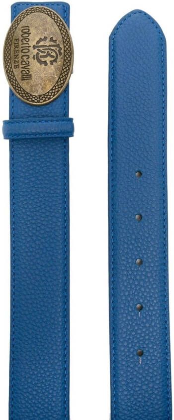 Roberto Cavalli Riem met logogesp Blauw