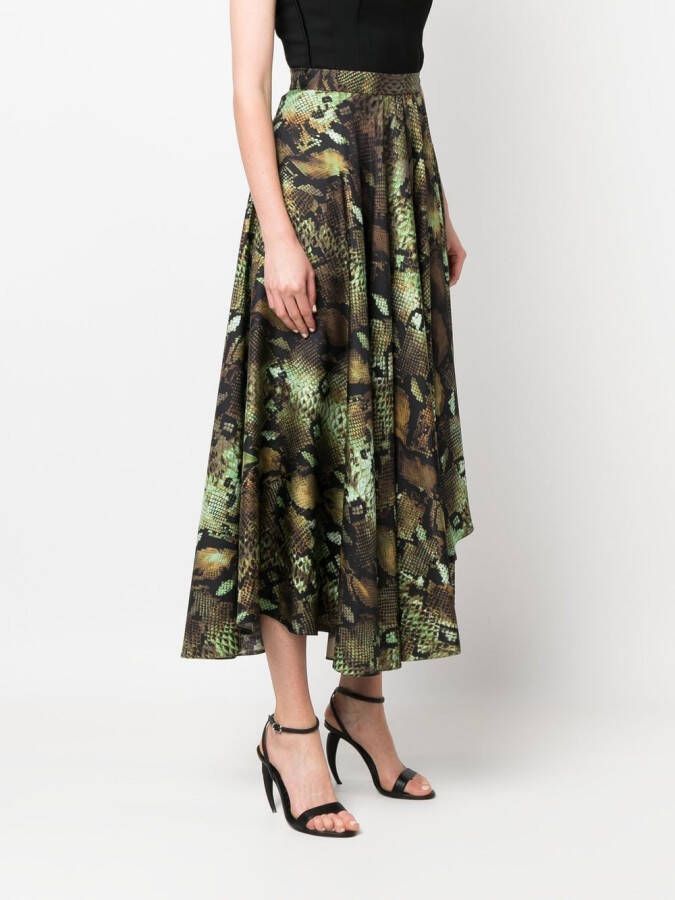 Roberto Cavalli Rok met slangenprint Beige