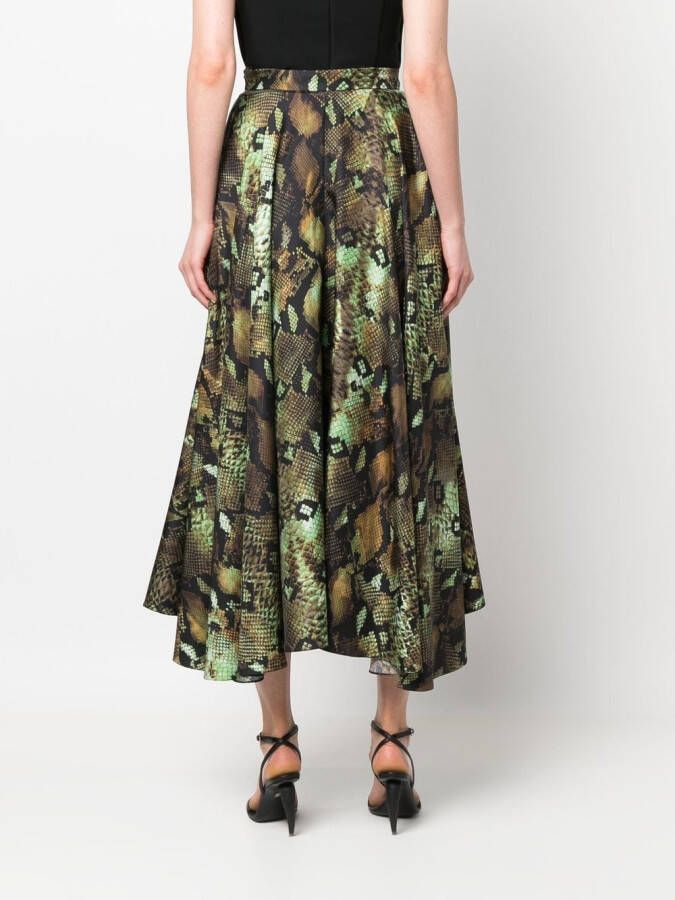 Roberto Cavalli Rok met slangenprint Beige