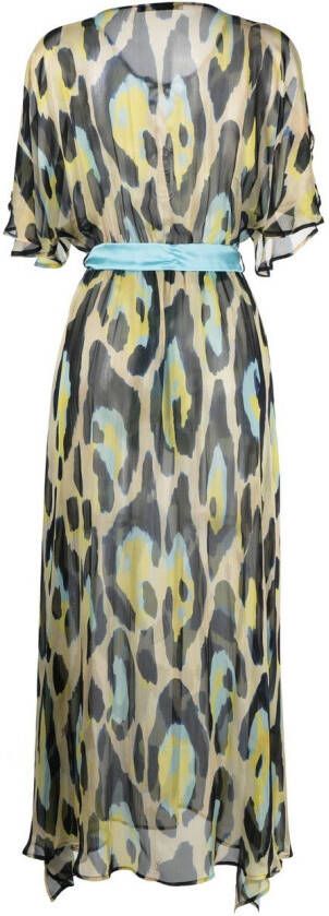 Roberto Cavalli Strandjurk met luipaardprint Beige