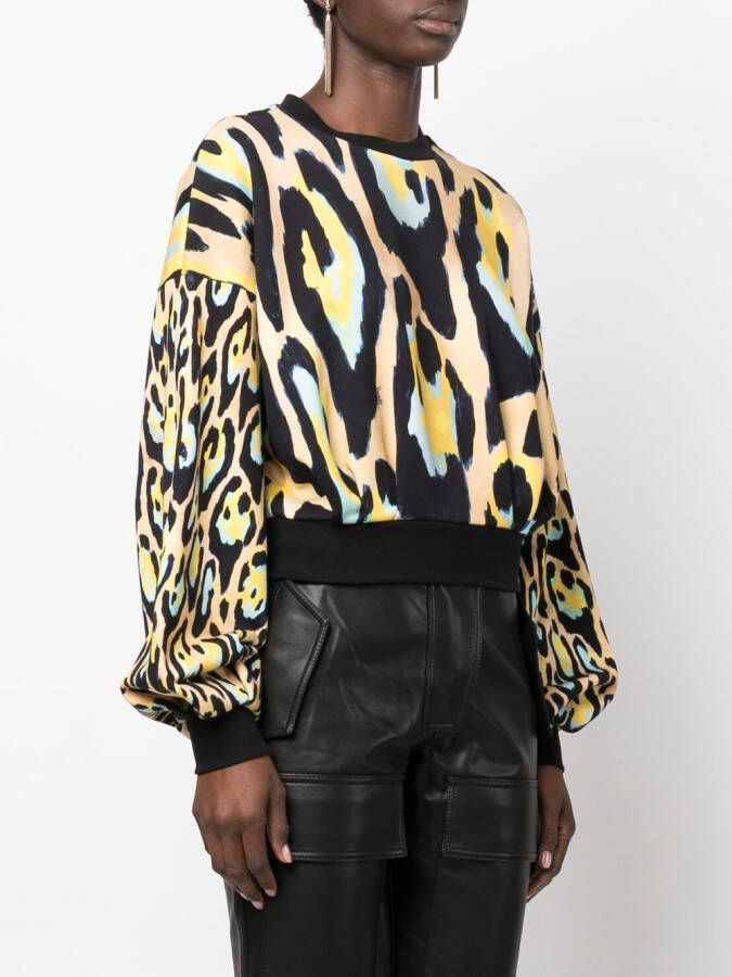 Roberto Cavalli Sweater met dierenprint Beige
