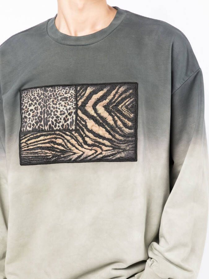 Roberto Cavalli Sweater met patchwork Grijs
