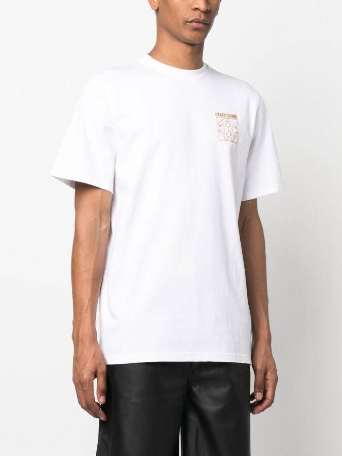 Roberto Cavalli T-shirt met borduurwerk Wit