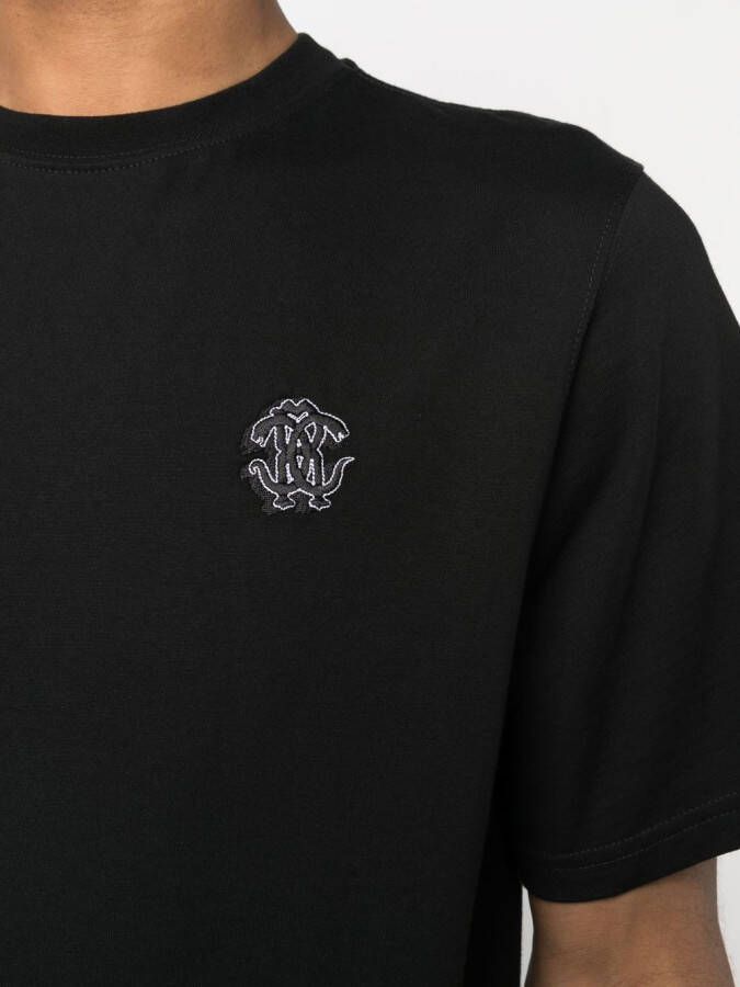 Roberto Cavalli T-shirt met borduurwerk Zwart