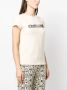 Roberto Cavalli T-shirt met geborduurd logo Beige - Thumbnail 3