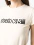 Roberto Cavalli T-shirt met geborduurd logo Beige - Thumbnail 5