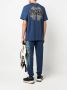 Roberto Cavalli T-shirt met geborduurd logo Blauw - Thumbnail 2