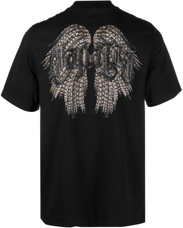 Roberto Cavalli T-shirt met geborduurd logo Zwart