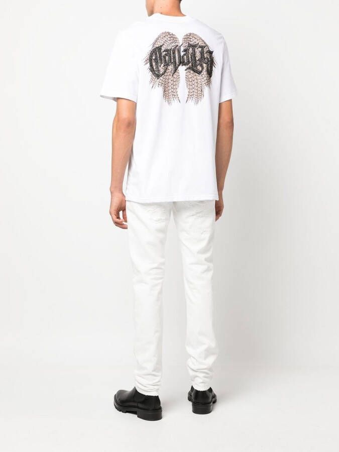 Roberto Cavalli T-shirt met grafische print Wit