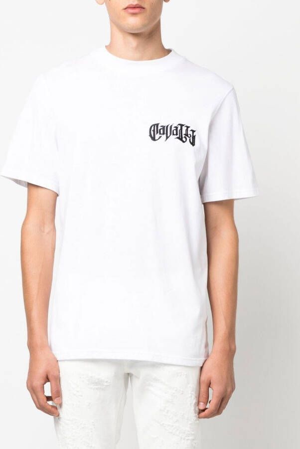 Roberto Cavalli T-shirt met grafische print Wit