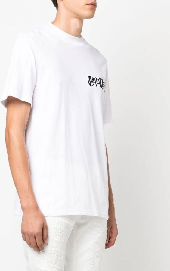 Roberto Cavalli T-shirt met grafische print Wit