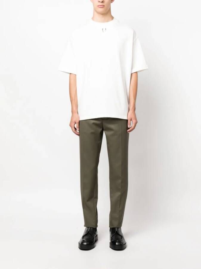 Roberto Cavalli T-shirt met logoplakkaat Wit