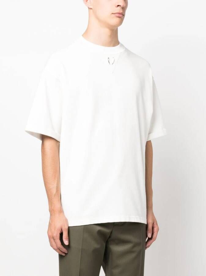Roberto Cavalli T-shirt met logoplakkaat Wit