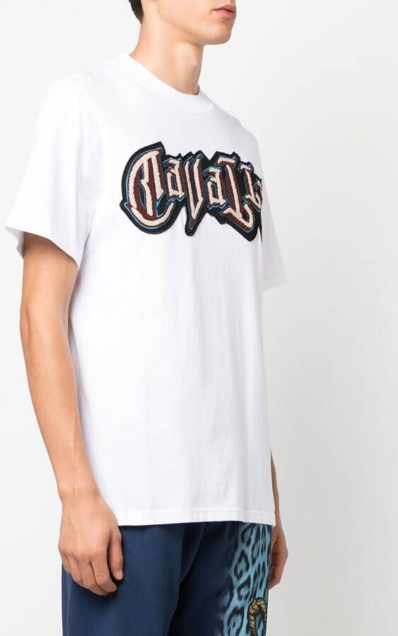 Roberto Cavalli T-shirt met logoprint Wit
