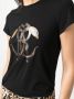 Roberto Cavalli T-shirt met logoprint Zwart - Thumbnail 5