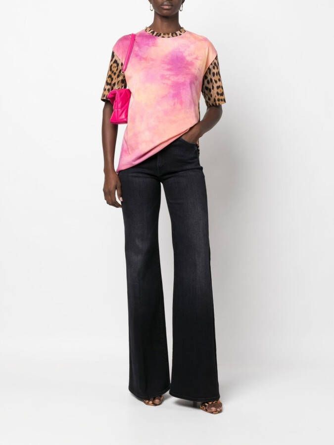Roberto Cavalli T-shirt met luipaardprint Roze